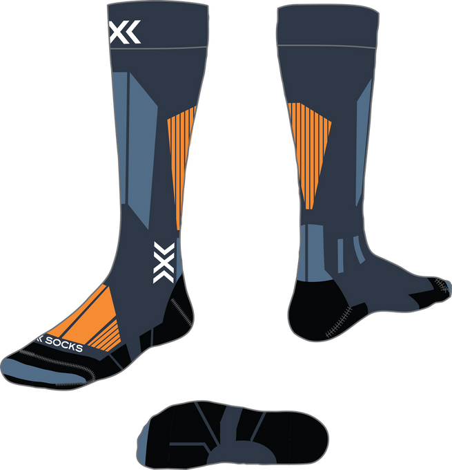 Lyžiarske ponožky X-Socks Ski Touring Perform OTC Marine/Orange - 2024/25