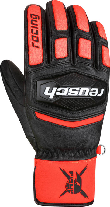 Lyžiarske rukavice Reusch Worldcup Warrior Team Black/Fluo Red - 2024/25