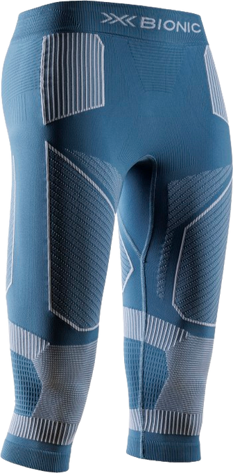 Funkčné prádlo X-bionic Energy Accumulator Light Pants 3/4 WMN Mineral Blue/Arctic White - 2024/25