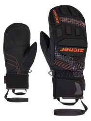 Lyžiarske rukavice Ziener Lauron AS PR Mitten Junior Glove Black Orange Pop Print - 2023/24