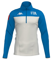 Fleeceová Bunda Kappa 6CENTO 687BK ITA White Coconut/Blue - 2024/25
