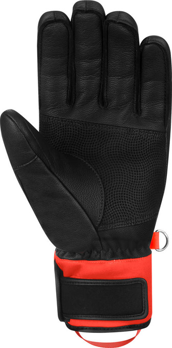 Lyžiarske rukavice Reusch Worldcup Warrior Team Black/Fluo Red - 2024/25