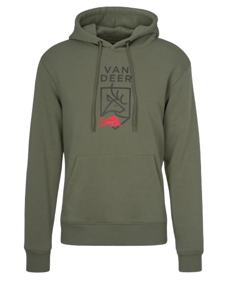 Mikina s kapucňou Van Deer Logo Hoodie Khaki - 2024/25