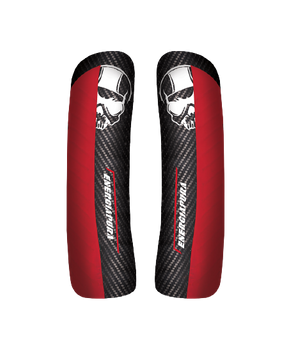 Chrániče holení Energiapura Carbon Racing CDM Black/White Skull/Red - 2024/25