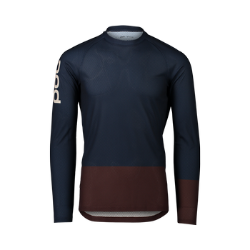 Cyklistický dres  POC MTB Pure LS Jersey Turmaline Navy/Axinite Brown - 2022