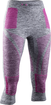 Funkčné nohavice X-bionic Energy Accumulator 4.0 Pants 3/4 Women Grey Melange/pink - 2023/24