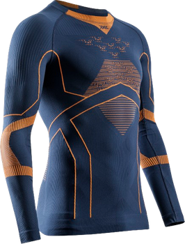 Funkčné tričko X-bionic Energy Accumulator Light Shirt LS Marine/Orange - 2024/25