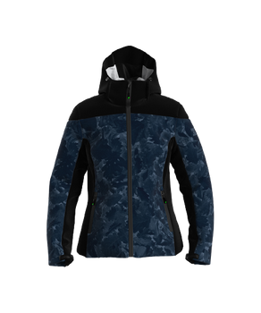 Lyžiarska bunda ENERGIAPURA Jacket With Hood Flond Camouflage Leaves Lady Blue - 2023/24