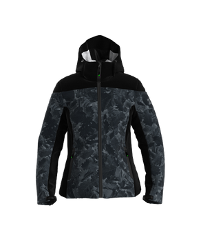 Lyžiarska bunda ENERGIAPURA Jacket With Hood Flond Camouflage Leaves Lady Grey / Black - 2023/24