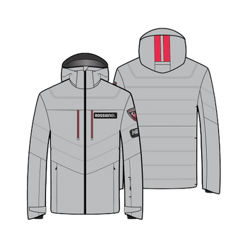 Lyžiarska bunda Rossignol Hero Blackside Puffy JKT Soft Gray - 2024/25