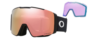 Lyžiarske okuliare Oakley Line Miner Pro M Matte Black Prizm Rose Gold + náhradné zorníky Prizm Iced - 2024/25