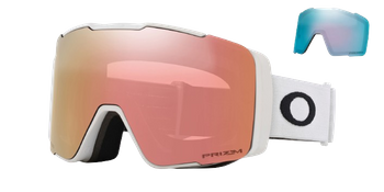 Lyžiarske okuliare Oakley Line Miner Pro M Matte White Prizm Rose Gold + náhradné zorníky Prizm Sapphi - 2024/25