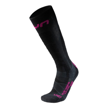 Lyžiarske ponožky UYN Women Ski Touring One Bio Socks Black/Pink Yarrow - 2024/25