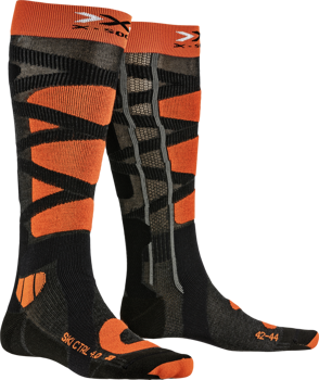 Lyžiarske ponožky X-SOCKS Ski Control 4.0 Anthracite Melange/X-Orange - 2022/23