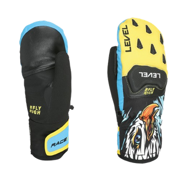 Lyžiarske rukavice Level Race JR Mitt Yellow-Blue - 2024/25