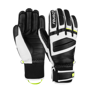 Lyžiarske rukavice Reusch Master Pro Black/White/Safety Yellow - 2024/25