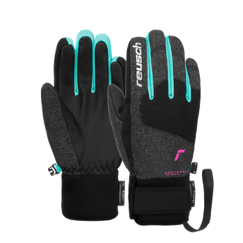 Lyžiarske rukavice Reusch Simon R-TEX XT Junior Black Melange/Bachelor Button/Knockout Pink - 2024/25