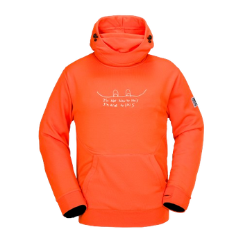 Mikina s kapucňou Volcom Hydro Riding Hoodie Flame Red - 2024/25