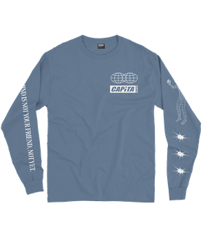 Tričko s Dlhým Rukávom Capita Friend Long Sleeve Tee Slate Blue - 2024/25