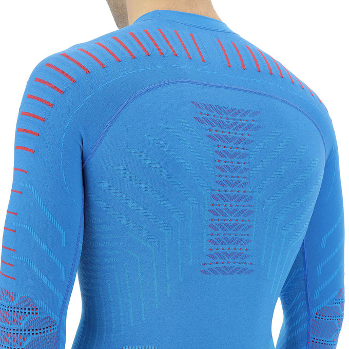 Cămașă UYN Man Resilyon UW Shirt LG SL Round Neck Blue/Red - 2024/25