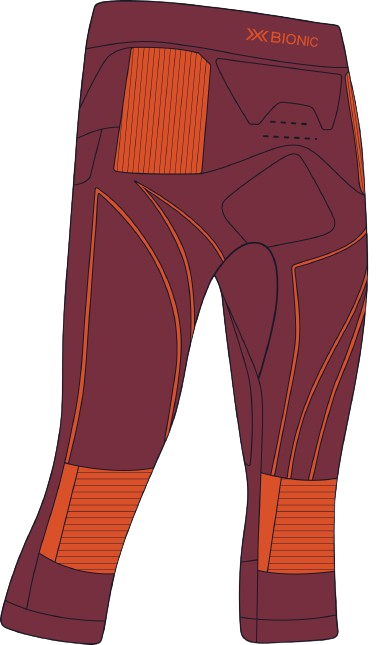 Funkčné nohavice X-bionic Energy Accumulator 4.0 Pants 3/4 Men Dune Red/Orange - 2024/25