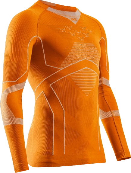 Funkčné tričko X-bionic Energy Accumulator Light Shirt LS Blazing Orange/Arctic White - 2024/25