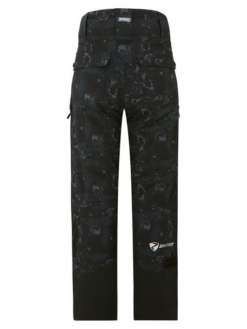 Lyžiarske nohavice Ziener RCE Coach Unisex Pants Black Foggy Print - 2024/25