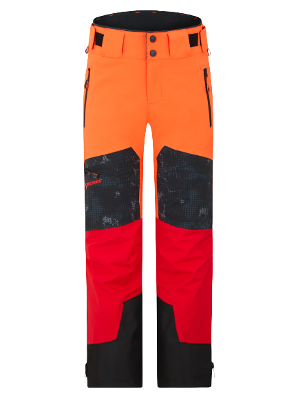 Lyžiarske nohavice Ziener Tewes Full-Zip Man Red Orange Pop - 2024/25