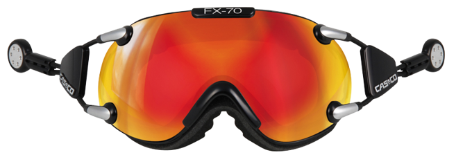 Lyžiarske okuliare Casco FX70 Carbonic Black Orange Mirror - 2024/25