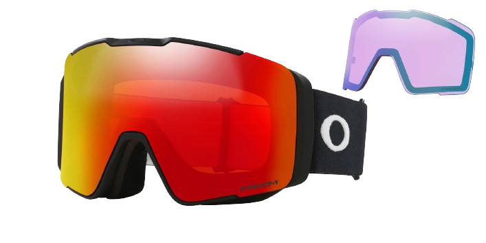 Lyžiarske okuliare Oakley Line Miner Pro L Matte Black Prizm Torch + náhradné zorníky Prizm Iced - 2024/25