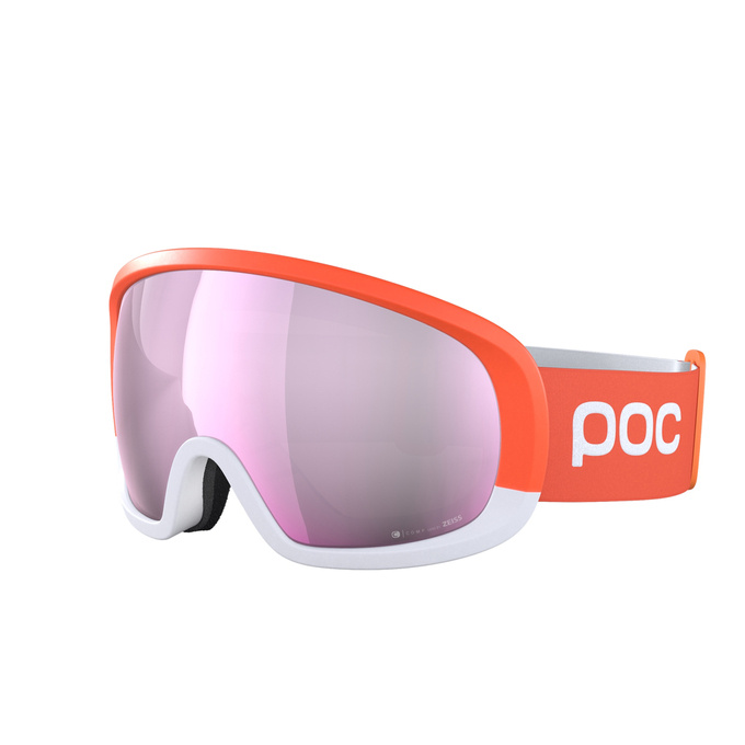 Lyžiarske okuliare POC Fovea Mid Clarity Comp Fluorescent Orange/Hydrogen White/Clarity Comp Low Light - 2022/23