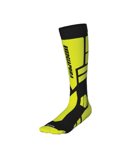 Lyžiarske ponožky Energiapura PRO Socks Fluo Yellow/Black - 2024/25