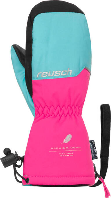 Lyžiarske rukavice Reusch Jerry Down R-TEX® XT Mitten Achelor Button/Knockout Pink - 2024/25