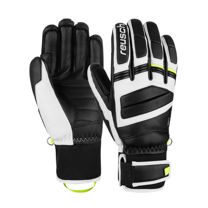 Lyžiarske rukavice Reusch Master Pro Black/White/Safety Yellow - 2024/25