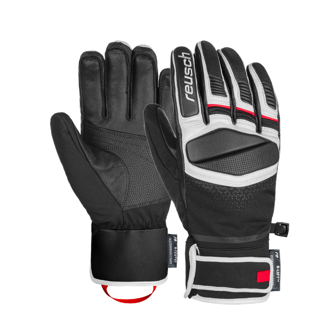 Lyžiarske rukavice Reusch Mastery Black/White/Fire Red - 2024/25