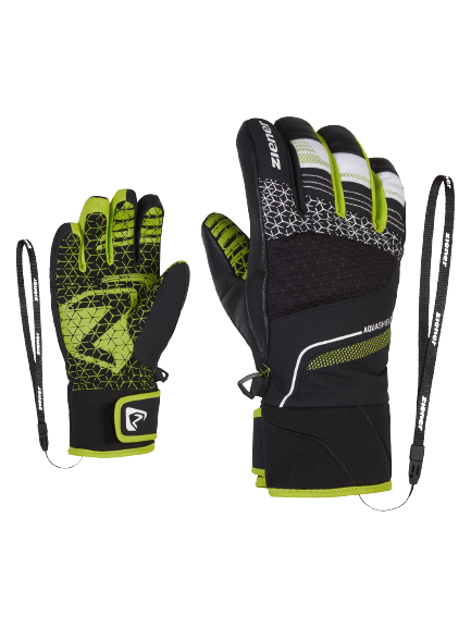 Lyžiarske rukavice Ziener Lonzalo AS(R) Glove Junior Black lime - 2023/24