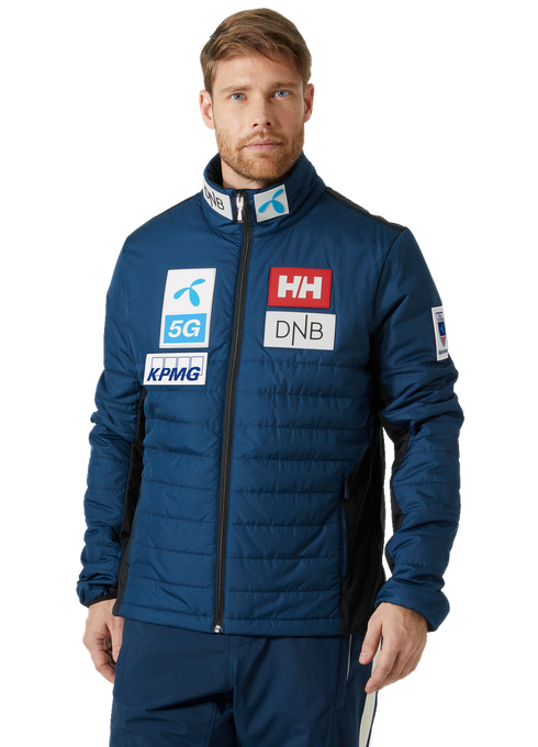 Páperová bunda Helly Hansen World Cup Insulator Jacket Ocean NSF - 2023/24