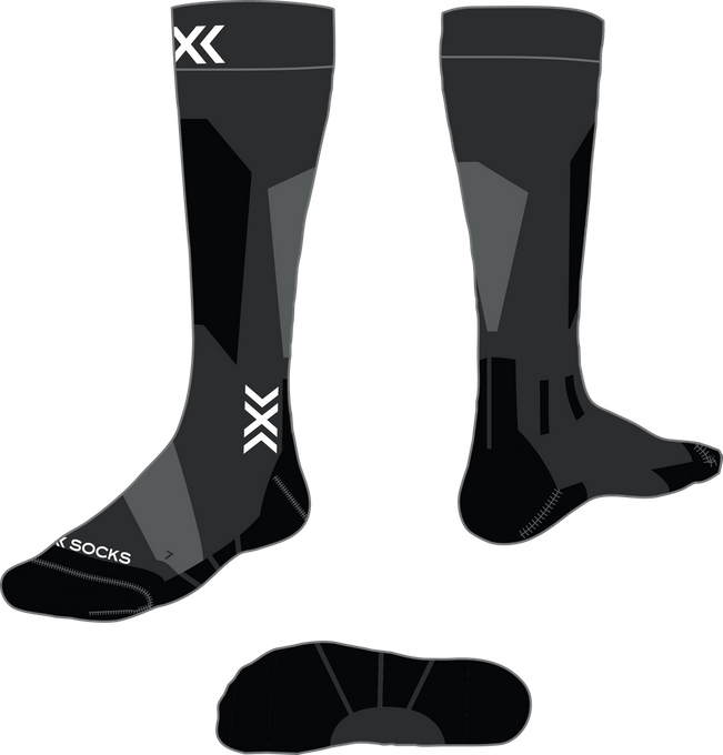 Ponožky X-socks Ski Discover Merino OTC X Black/Grey - 2024/25