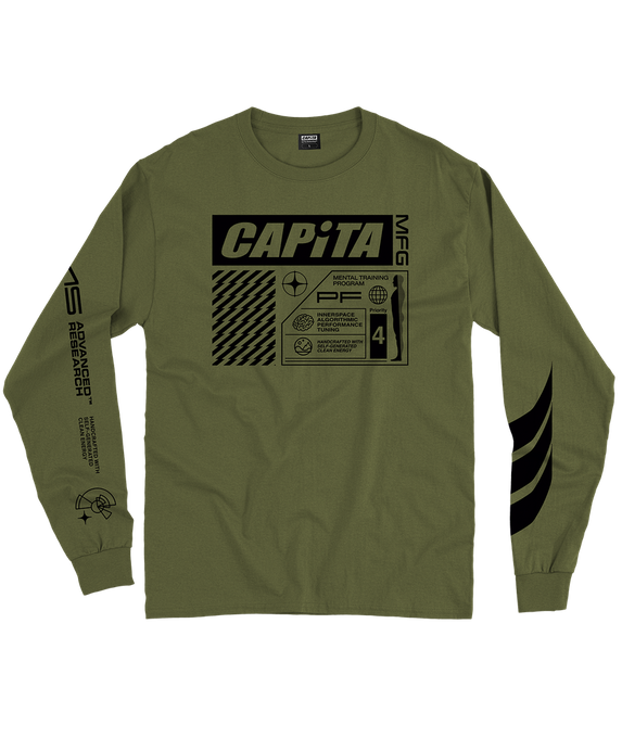 Tričko s Dlhým Rukávom Capita Mental Long Sleeve Tee Olive Drab - 2024/25