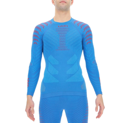 Cămașă UYN Man Resilyon UW Shirt LG SL Round Neck Blue/Red - 2024/25