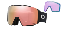 Lyžiarske okuliare Oakley Line Miner Pro M Matte Black Prizm Rose Gold + náhradné zorníky Prizm Iced - 2024/25