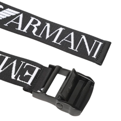 Pásik Emporio Armani Black/White Logo